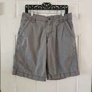 Mossimo Supply Co Men's Chino Shorts Waist 32 Gray Flat Front Casual Golf Shorts